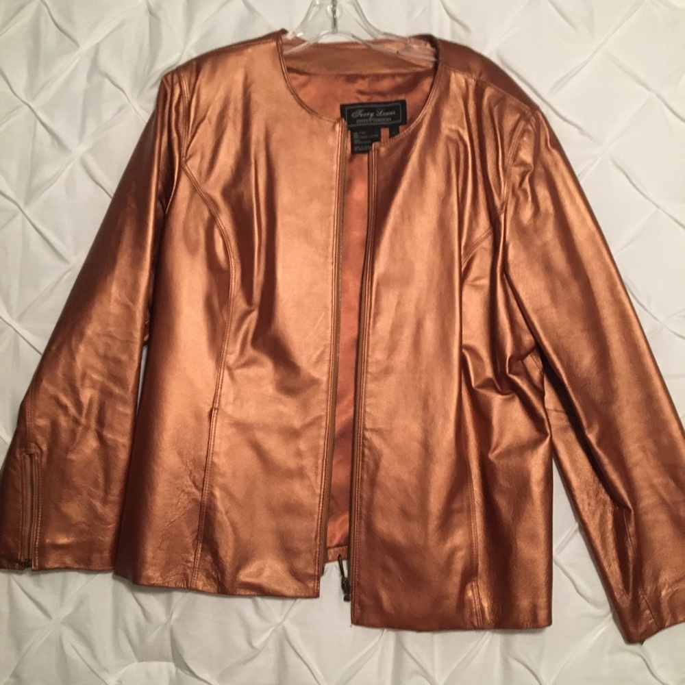 Terry Lewis Leather Jacket - size L